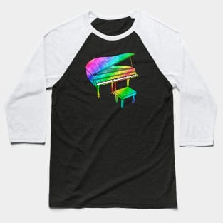 Rainbow Piano Baseball T-Shirt